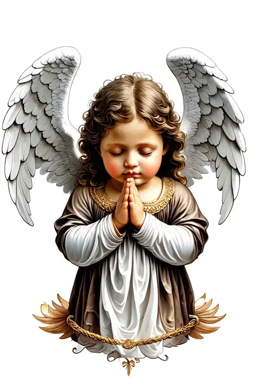 Baby Angel Praying Hands Holding