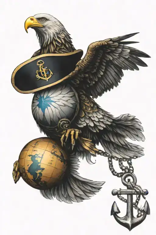 Soldier Eagle Globe And Anchor Bear Holding