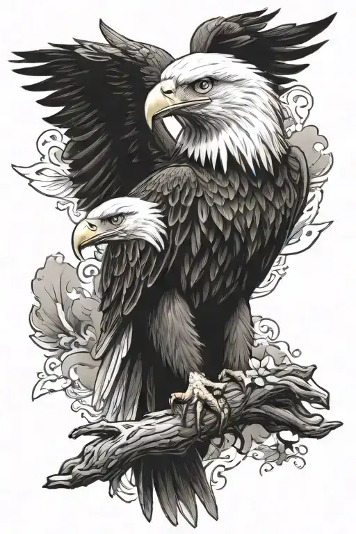 Eagle Memorial Tattoo For Dad
