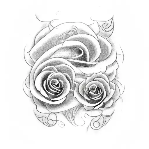 Straight Floral Veins With Letters