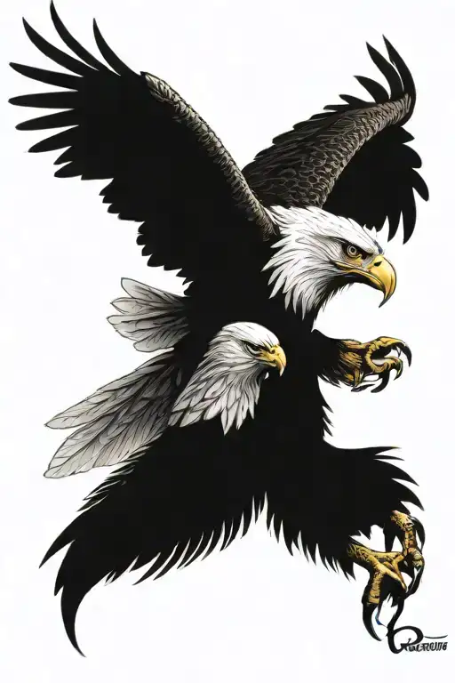 Eagle Memorial Tattoo For Dad