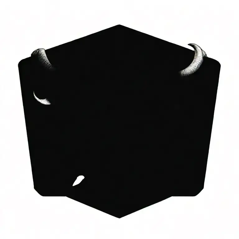 Demonic Aries With Blue Eyes Looking Back