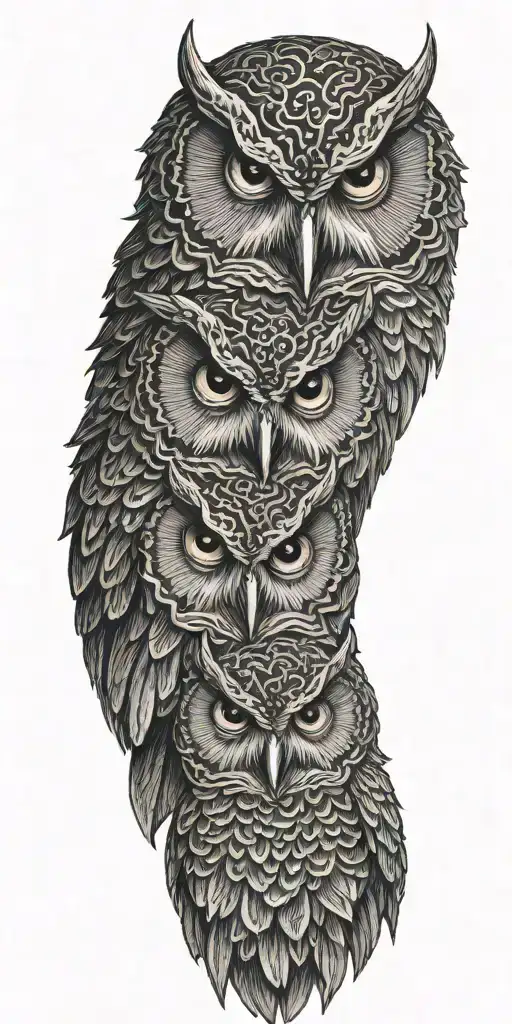 No See No Hear See Speak Demonic Owls