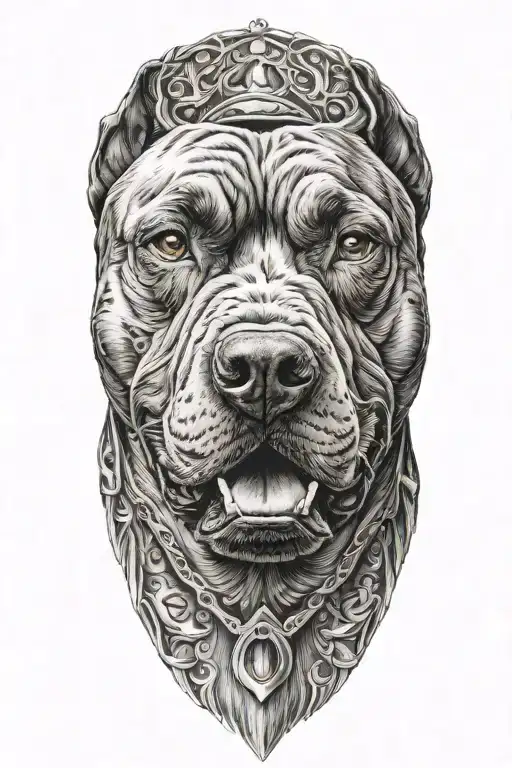 Demonic Staffordshire Terrier Dog Cut Ears