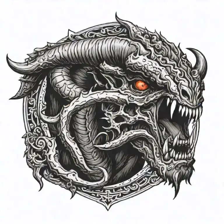 Vengeful Demon Aries With Sharp Teeth Claws