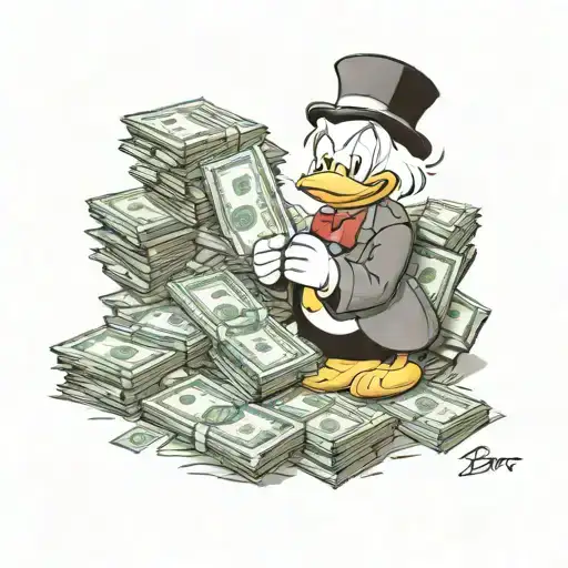 Scrooge Mcduck With Money