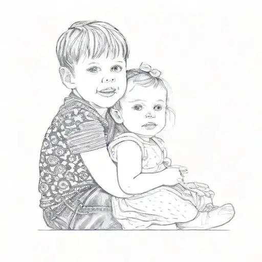 A Little Girl And A Little Boy