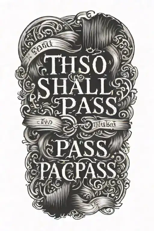 This Too Shall Pass Written Vertically