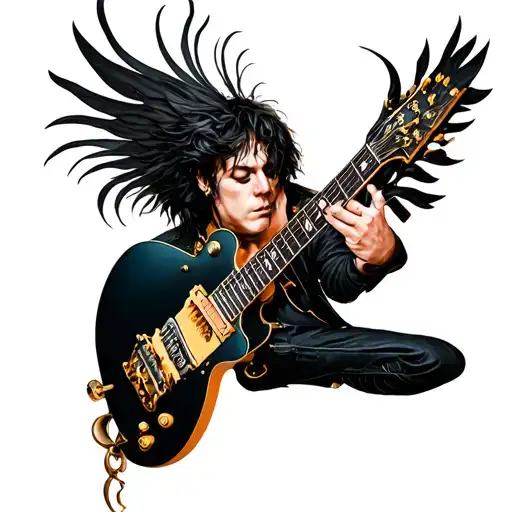 A Surrealistic Portrait Of A Rock Musician With Deftones Inspired Elements