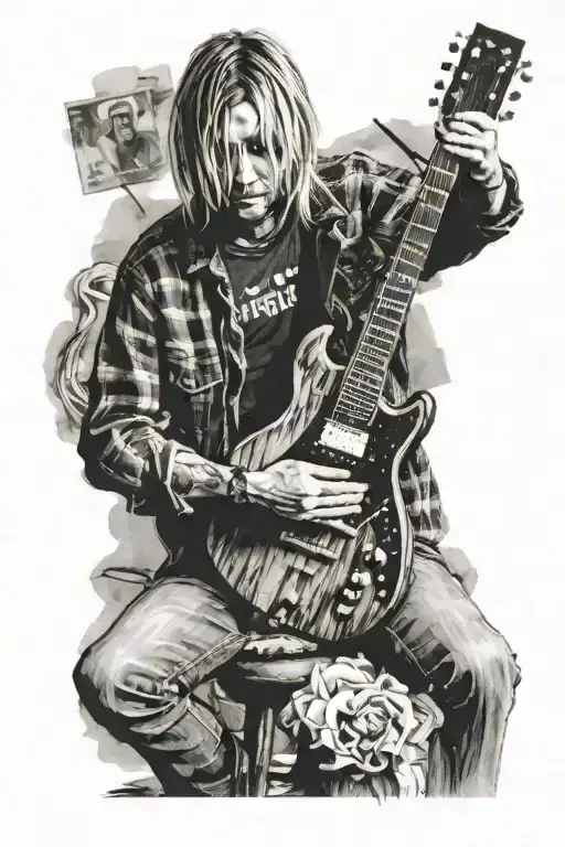 Kurt Cobain Playing The Guitar