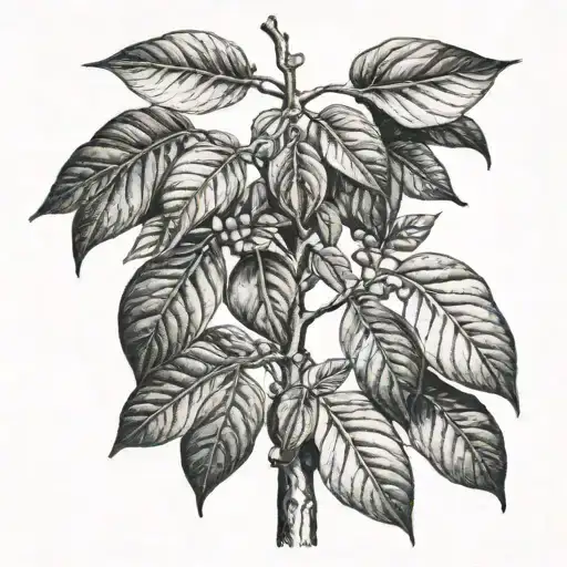 A Drawing Of A Coffee Tree
