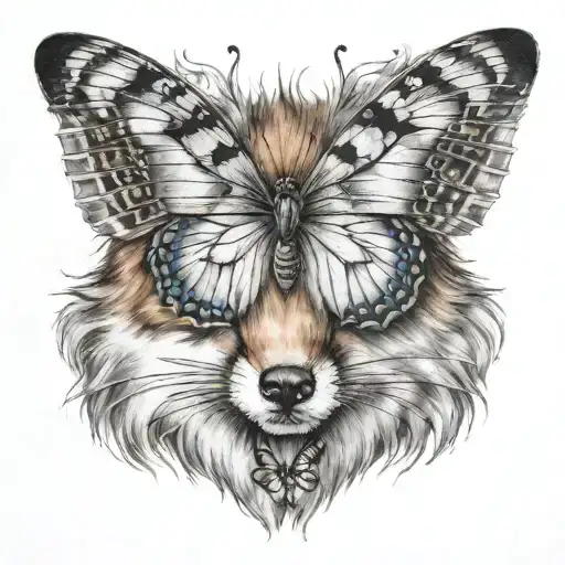Butterfly With Inside A Fox