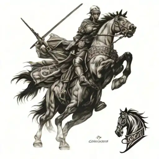 Traditional Warrior With Horse