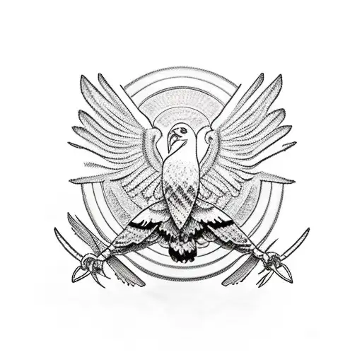 Albanian With Eagle And Moneyross