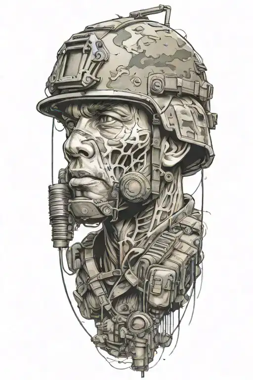 Full Body Half Zoombie Marine Soilders Marching