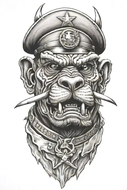 The Devil Dogs Marine Corps Mascot