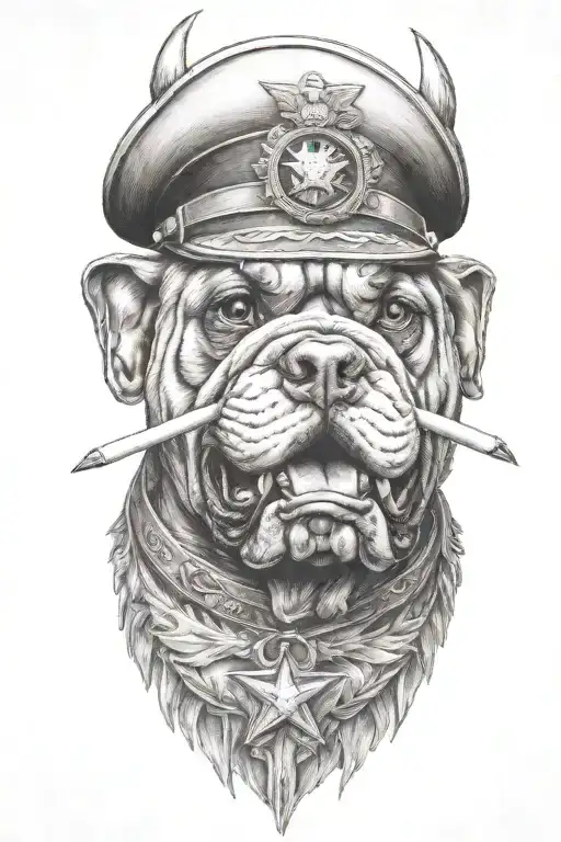 The Devil Dogs Marine Corps English Bulldog