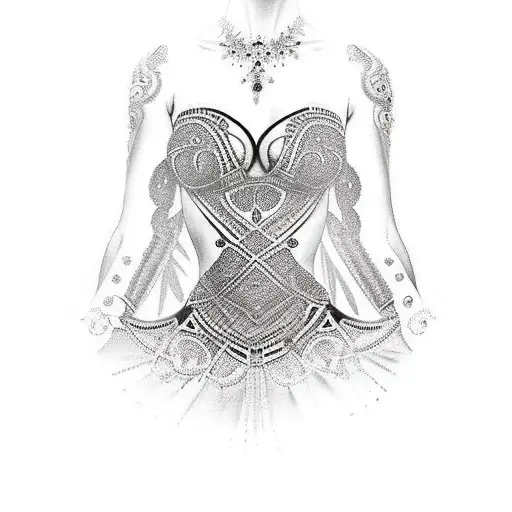 Elegant Silhouette Of A Gipsy Dancer In Black And Grey Tones