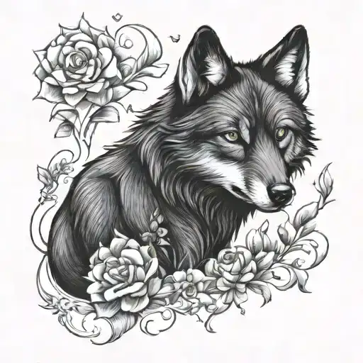 Cute Chibi Black Wolf