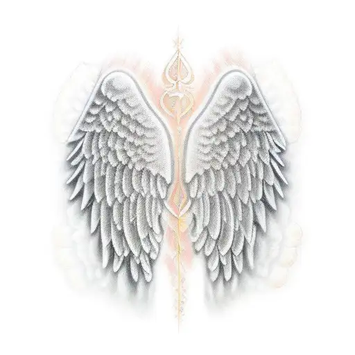 Angel Wings At The Bus Stop