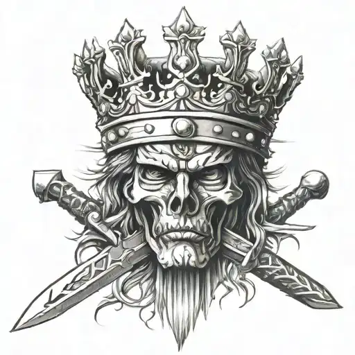 Sword With King Crown Looking