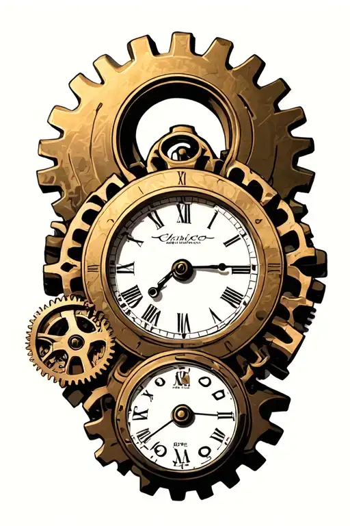 Gear And Clock