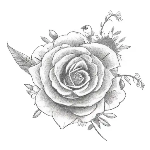 A Realistic Depiction Of A Vintage Airplane Flying Over A Garden Filled With Colorful Flowers