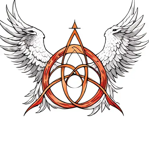 Triquetra Surrounded By Phoenix