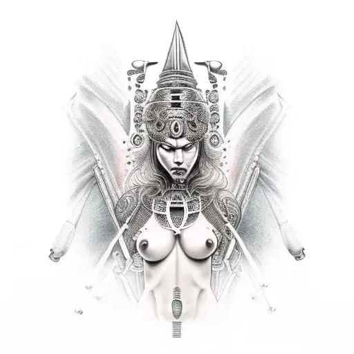 Nude Goddess Warrior