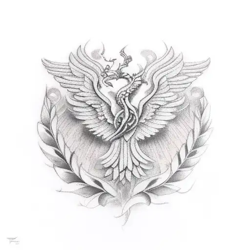 Laurel Wreath And Phoenix