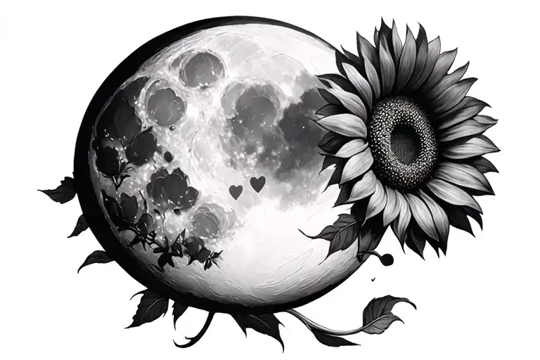 I Love You To The Moon And Back With A Sunflower