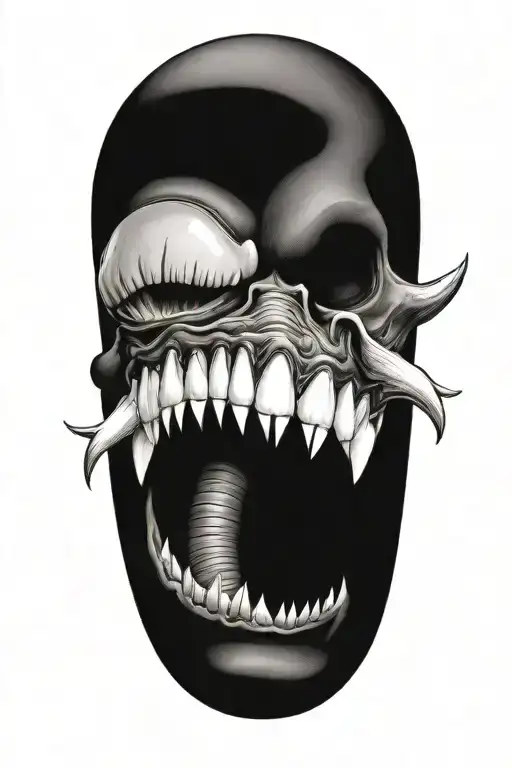 Demon Teeth With Pill Between