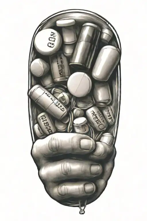 A Doctor Holding Pills