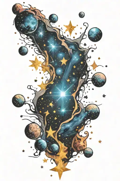 Orion's Belt Galaxy Filled With Stars