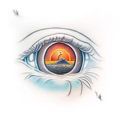 Orange Sky Beach With Deep Meaning Of Life