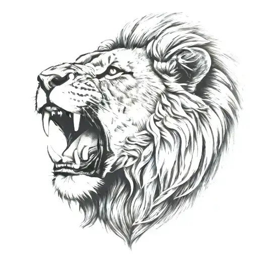 Espartan And Lion Roaring