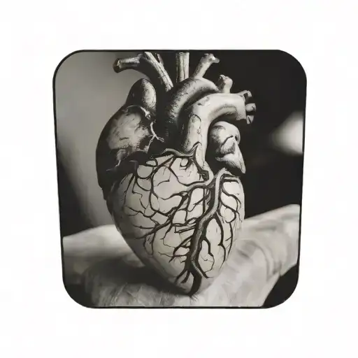 Anatomical Heart With Some Cracks In It