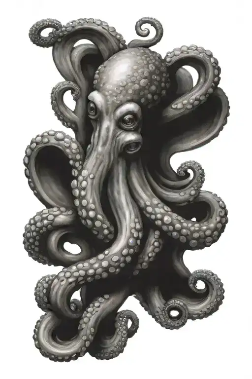 Octopus Wrapped Around Leg