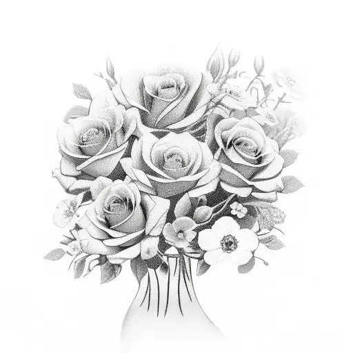 Broken Vase With Flowers