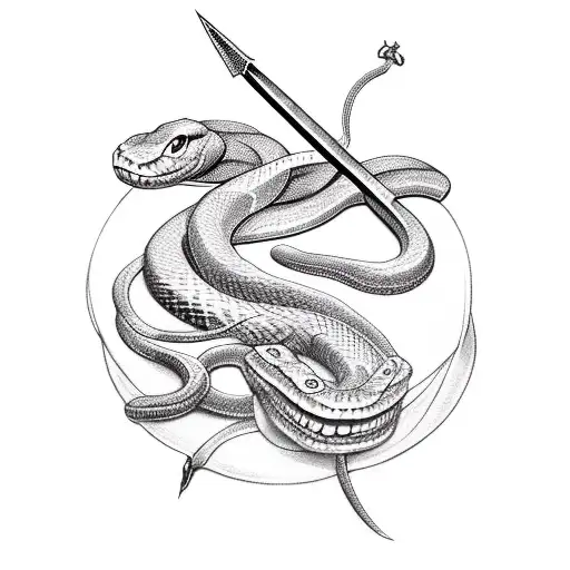 Snake With Sword