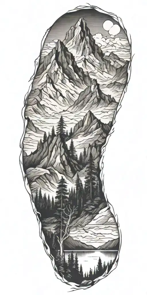 Mountains And Trees