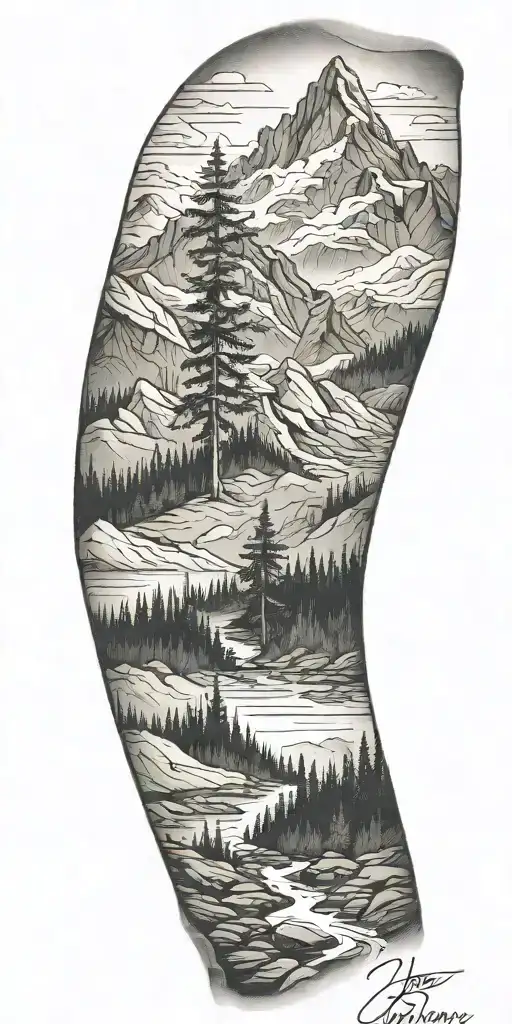 Mountains And Trees