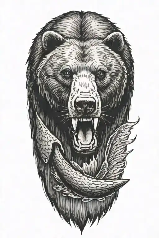 Bear With Beaver Teeth And Beaver Tail