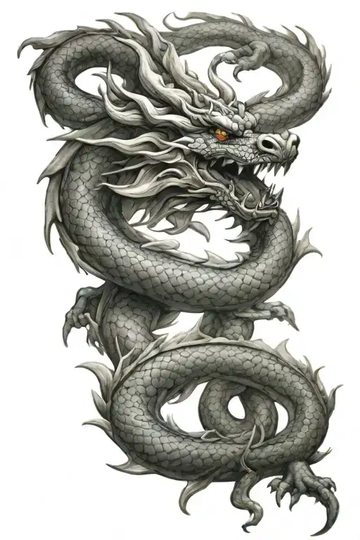 Realistic Chinese Dragon Wrapped