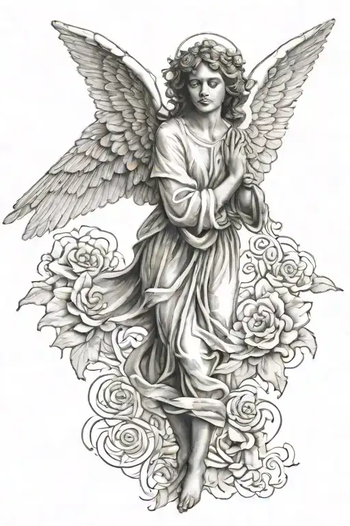 Guardian Angel With Life Changing Quote Underneath