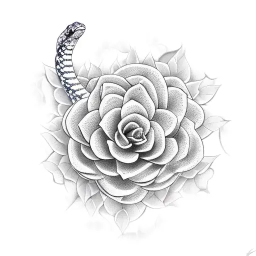 Star Snake On Hydrangea