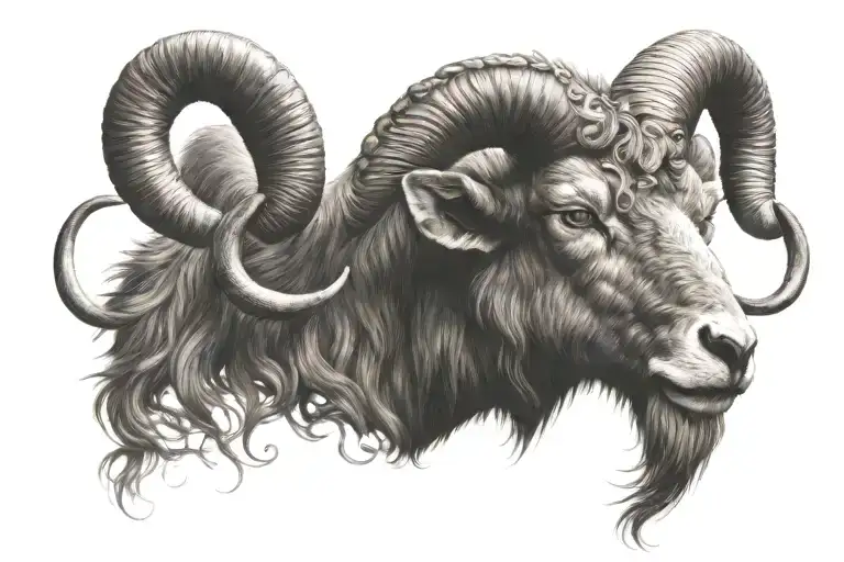 Aries With Crown On His Head