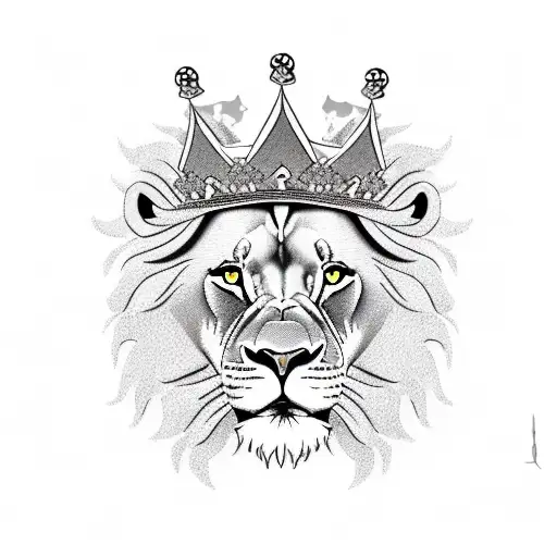Lion With King Crown