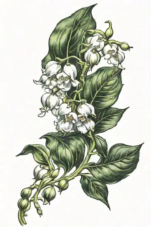 Lily Of The Valley And Rose Intertwined