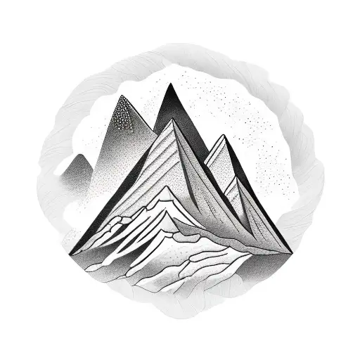 A Majestic Mountain Range With A Winding Hiking Trail